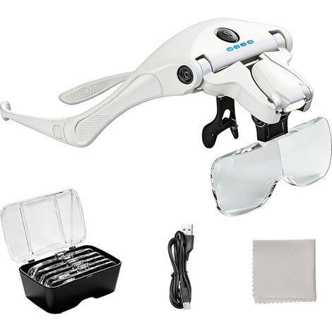 1X-3.5X LED Hands Free Magnifier for Senior Watchmaking Reading (1/5)