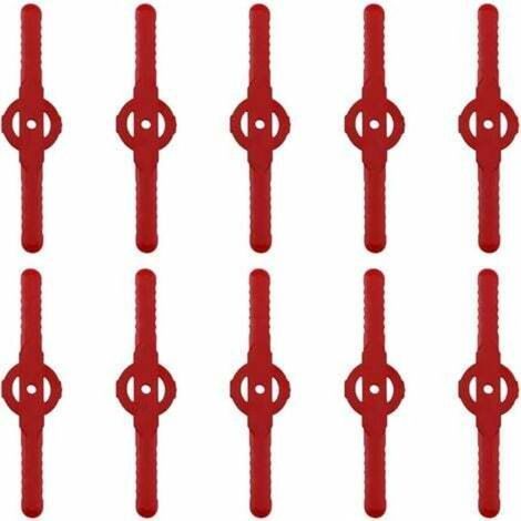 pair Aiperq Lame plastique coupe bordure, 10 pcs Lames En Plastique Cutter Remplacer Pour ensemble doutils de coupe-herbe sans fil, remplacement de lames de coupe de tondeuse à gazon en plastique(roug (1/4)
