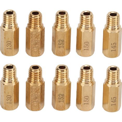10-teiliges Vergaser-Hauptdüsen-Set, 130 132 135 138 140 142 145 148 150 152, Ersatz für Keihin PWK PE OKO KOSO (1/5)