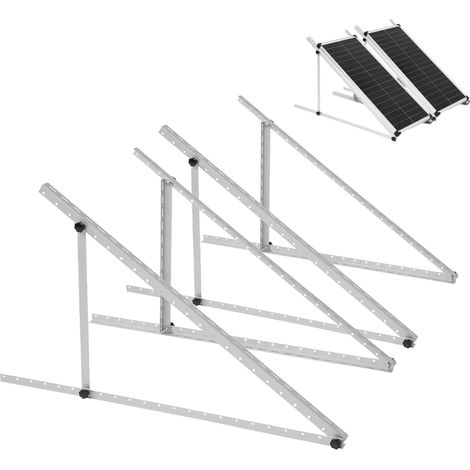 Lot de 2 supports de montage de panneau solaire de 114,3 cm - Réglable de 0 à 90 - Pour panneaux solaires de 100 à 400 W - Coupe-vent pour toit, camping-car, sol, bateau et hors réseau (2 (1/5)