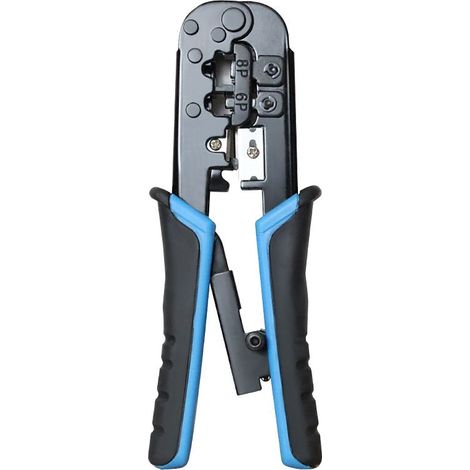6P/8P multi-fonction réseau cable pince réseau cable téléphone cristal tête pince à sertir sertissage fil coupe fil dénudage (1/4)
