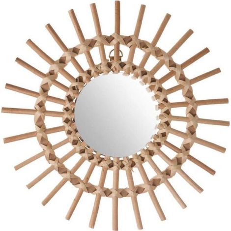 Miroir "Soleil" rotin D30cm - Atmosphera Créateur d'intérieur (1/2)