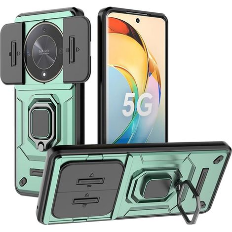 Custodia per Honor Magic 6 Lite 5G, supporto per fotocamera, colore verde
