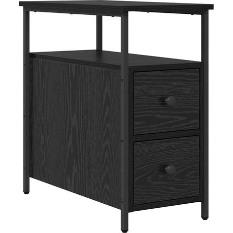 Maison Exclusive - Nachttisch Schwarz Eichen-Optik 30 x 60 x 60 c