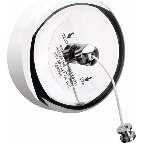 Acier Inoxydable Rétractable Corde À Linge Rétractable Étendoir À Vetements Extensible 3,8M Séchoir À Linge Rétractable Intérieur Extensible Étendoir À Linge Pour Hôtel,Salle De Bains,Balcon (1/5)