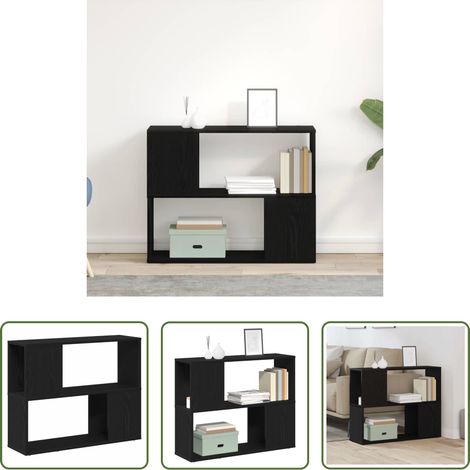 Meuble TV - Ensemble meuble TV Chêne noir 80 x 24 x 63 cm Bois d'ingénierie (1/5)