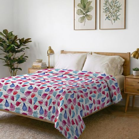 Couette d’été imprimé, rembourrage en polyester, Petali, 260x270cm (1/5)