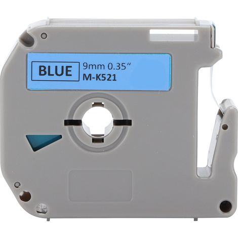 Label Tape Replacement MK 9mm 8m Long Accurate Smooth Print Quick Lasting Clear Resilient Label Machine RibbonBlack On Blue (1/5)