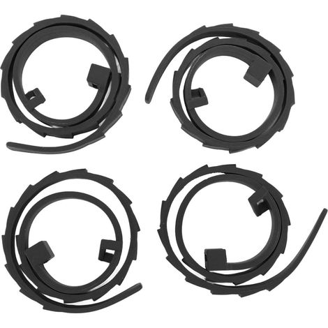 Verstellbares, teleskopierbares, leichtes und weiches Silikon-Halsband für kleine und große Katzen und Hunde, 4er-Pack, schwarz (1/5)