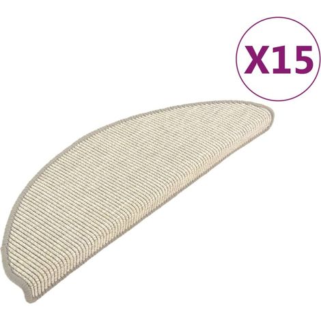 Tapis d'escalier 15 pcs,Marches d'escalier 65 x 21 x 4 cm Argent Demi-rond Grand CFW515610 (1/5)