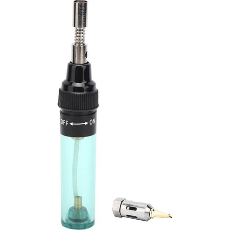 Fer à souder à gaz en forme de stylo, chalumeau à gaz avec poignée ergonomique pour un gain de temps et d'effort, plastique et fer. (1/5)