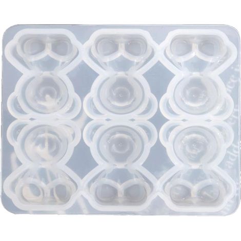 Moules en silicone pour bougies en forme d'ours – Moule à confiseries à 6 cavités, moules en silicone antiadhésifs (1/5)