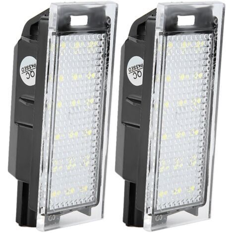 LED Plaque d\\'Immatriculation,2 pièces LED Éclairage Plaque Immatriculation Ampoules,Super Brillant CanBus Pas d\\'Erreur Feux Arrière pour Clio Espace Laguna Megane (1/5)