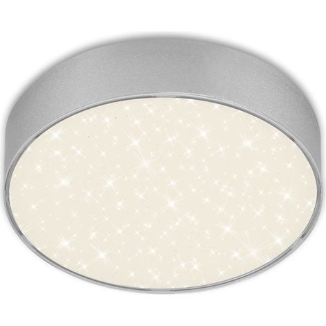 LED Aufbauleuchte IP20 Sternenhimmel 11 W silber Metall-Kunststoff Briloner