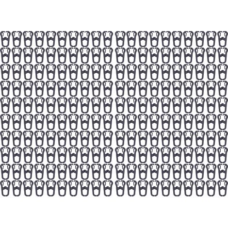 200 Pièces Attaches Bec de Poulet Plastique PP Réutilisables, Type E Noir, Fournitures d'Élevage Avicole (1/5)