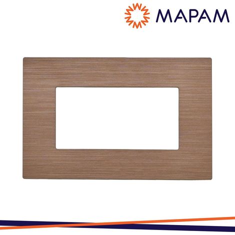PLACCA TECNOPOLIMERO SPAZZOLATO M5004SL-14 JOY 4P BRONZO (1/2)
