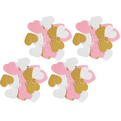 Guirlande suspendue en papier cœurs 7,8 cm - Décoration fête anniversaire, mariage, Saint-Valentin (1/5)