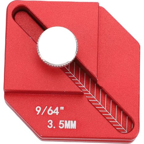 Outil de Mesure et Marquage pour Menuiserie et Finition - Multifonction pour Décalages Courts - Alliage d'Aluminium CNC - 48 g - 5.5 x 4.5 cm - 1 Unité (1/5)