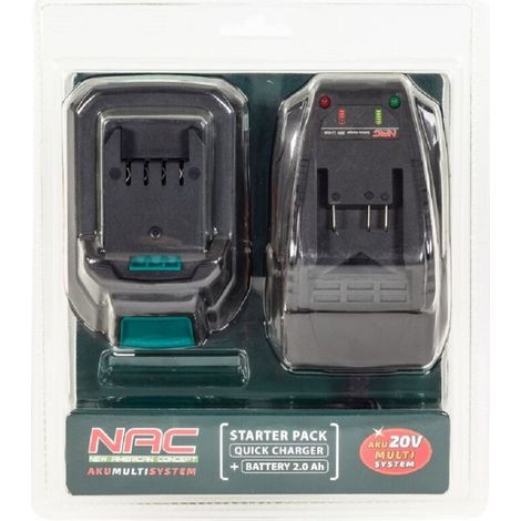 NAC LADEGERÄT UND AKKU-SET 20V 2Ah B-20-BC-LI (1/2)