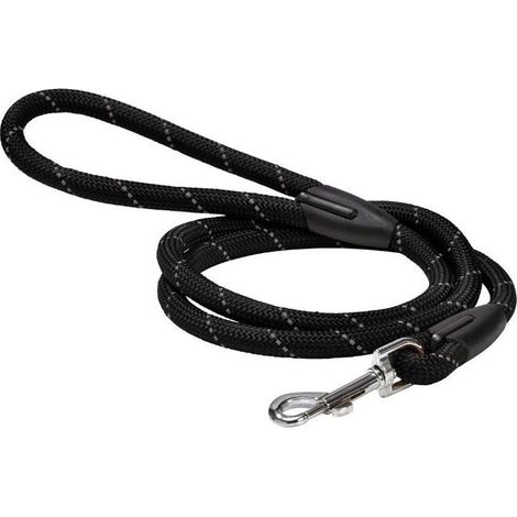 Guinzaglio tubolare in nylon nero modello Walk per cani