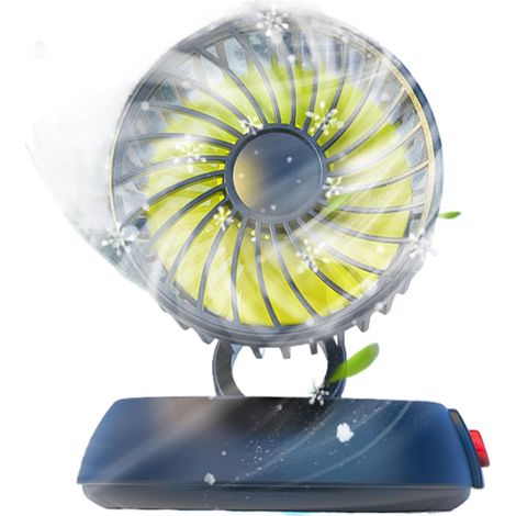 Ventilateur de voiture, ventilateur de refroidissement de véhicule pliable, pour voiture Strong Airflow Coacher Single Head 3 vitesses pour, RVS, camions, berlines, croisières, USB (1/5)
