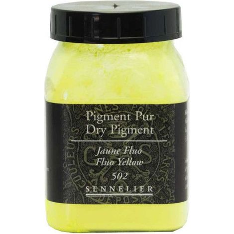 Pigment en poudre - SENNELIER - Jaune fluo - Pot de 200 ml - Haute qualité - Création de teintes (1/3)