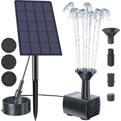 5V 2,5W Solarbrunnen für den Garten – Pumpe mit Erdspieß – Ideal für Gartenteiche und Vogeltränken (1/5)