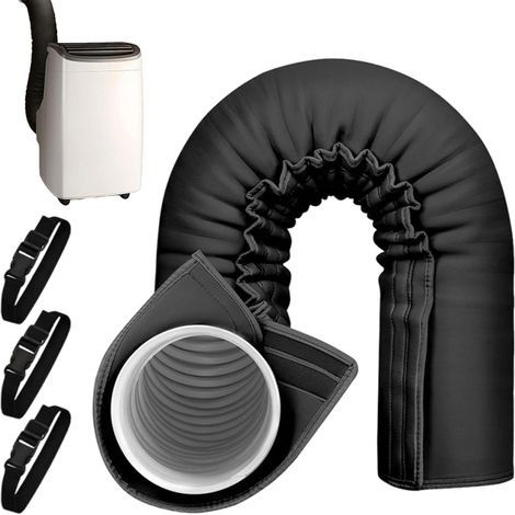 Gaine Isolante pour Tuyau de Climatiseur,Housse De Protection Pour Tuyau De Climatisation - Accessoires Pliables Et Lavables Avec 3 Sangles Réglables Pour Intérieur Extérieur Maison Hôtel (1/5)