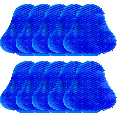 Pack of 10 blue urinal mats, deodorizing, anti-splash, long-lasting freshness, for bathrooms, restaurants, bars, schools, offices and toilets.