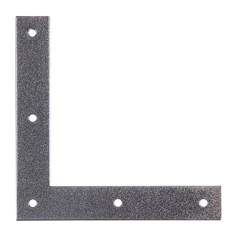 Équerre coudée DURAVIS® 120 x 120 x 20 mm, matériau : Acier, galvanisé sendzimir, surface : noir-diamant