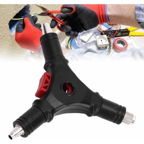 Outil de Compression de Dénudeur de Fil de Connecteur F 4 en 1 Outil de Dénudage de Câble Coaxial Outil D'installation de Connecteur F Outil de Dénudage Universel Coaxial pour Câble Coaxial RG59 RG6 (1/5)