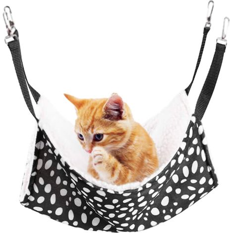 Hammock Pour Animaux - 51 X 35 Cm - Tissu Oxford Et Doublure Polaire - Pour Cage, Transport Ou Sol - Convient Aux Lapins, Cobayes, Souris, Furets, Chinchillas Et Chatons - 1 Pièce (1/5)