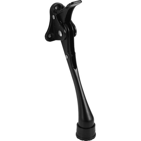 Butoir de porte noir et robuste - Butoir de porte antidérapant en forme de fer à cheval - Butoir de porte universel pour une utilisation intérieure et extérieure - Butoir de porte fixe avec fonction t (1/4)