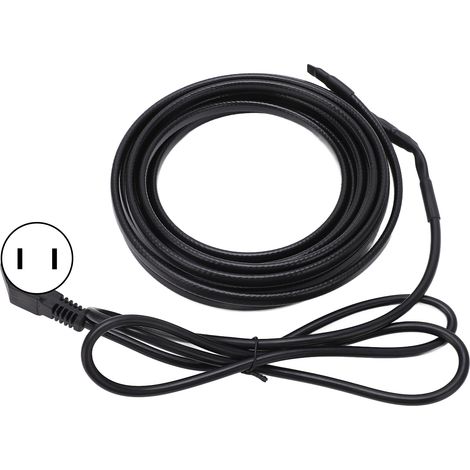 Câble chauffant électrique 5m avec prise, antigel, isolation thermique, antidéflagrant, ruban chauffant autorégulant, norme américaine 110V (1/5)