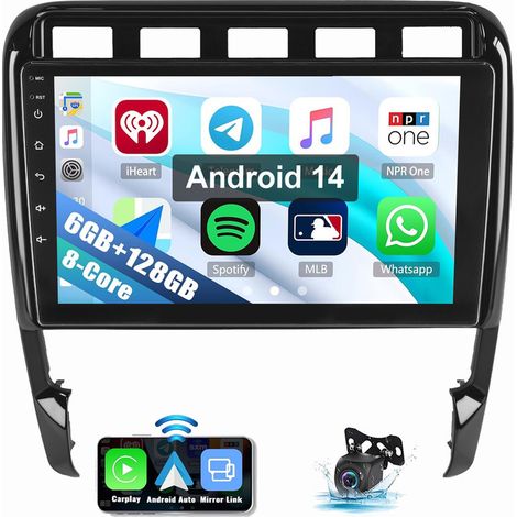 8 cœurs 4G LTE Pour Porsche Cayenne 1 9PA 2002-2010 Android 14 Autoradio Carplay 6+128G CAM