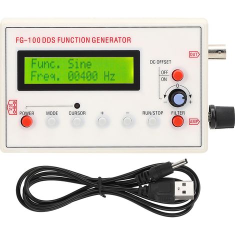 Générateur de fonctions DDS, amplificateur de forme d'onde de signal de fréquence, écran LCD, 1 Hz – 500 kHz (1/5)