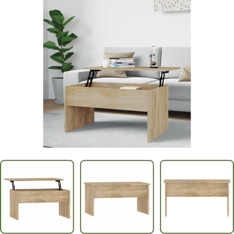 Wohnzimmermöbel - Couchtisch Sonoma-Eiche 80x50,5x41,5 cm Holzwerkstoff (1/5)
