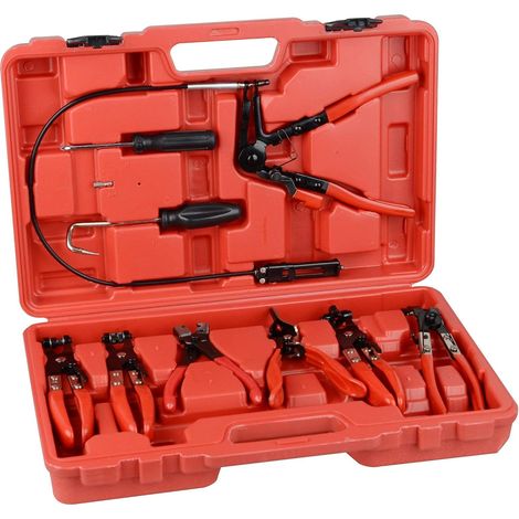 Kit de 9 piezas de alicates para mini abrazaderas de manguera y destornillador, herramienta de sujeción. (1/5)