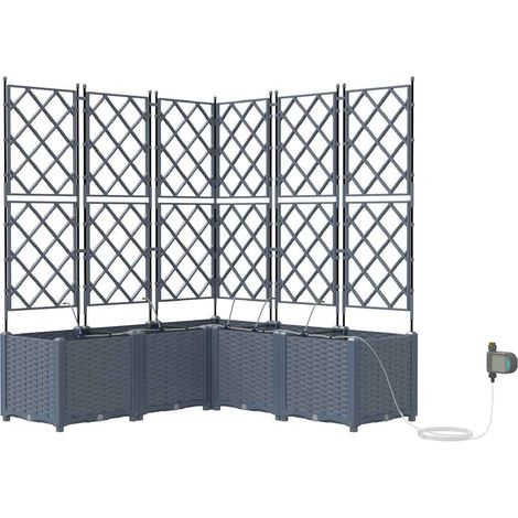 Maison Exclusive - Garten-Pflanzgefäß 5 pcs Hellgrau 120 x 120 x