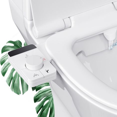 Applicable Bidet Toilette WC,Portable Pulvérisateur Bidet Non Électrique Avec Buses Rétractables, Rétractables Autonettoyantes Double Et Bouton De Réglage De La Pression De L'Eau (1/5)
