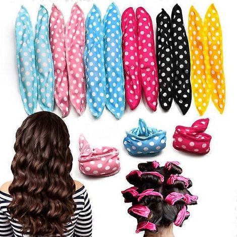 Fer à friser sans chaleur, bandeau, bigoudis sans chaleur pour une utilisation nocturne, kit de fer à friser sans chaleur, bandeau pour fer à friser doux sans chaleur (1/5)