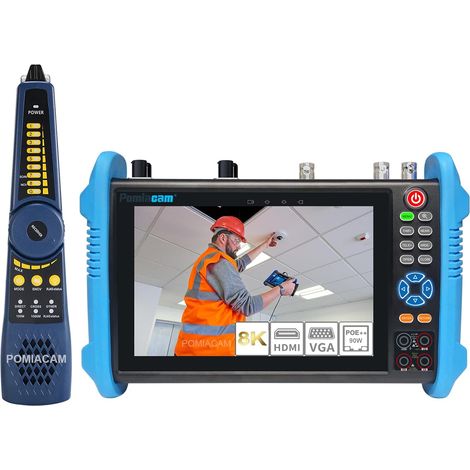 Outil de test de caméra IP IPC-9800MOVTADHS Plus Testeur analogique multifonctionnel Moniteur à écran tactile IPS de 7'' 8MP SDI TVI AHD CVI TDR OPM VFL POE vidéosurveillance (1/5)
