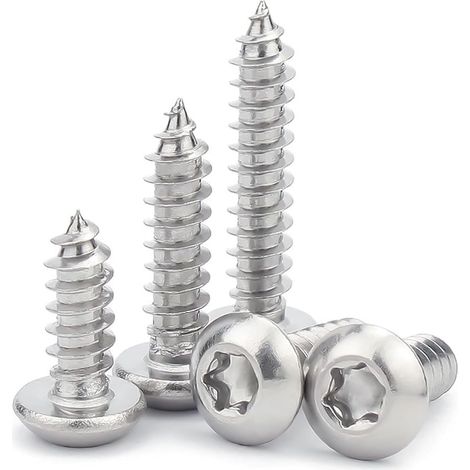50 Holzschrauben, M3 x 16 mm, Edelstahl V2A, Senkkopf, Torx-Antrieb, durchgehendes Gewinde, für Holzbearbeitung und Heimwerkerprojekte. (1/5)