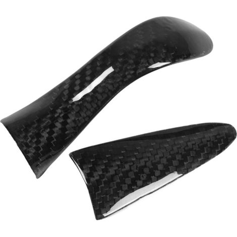 Embellecedor de palanca de cambios de fibra de carbono, kit de marco de volante de repuesto para INFINITI Q50 2014-2017 -Crezuo