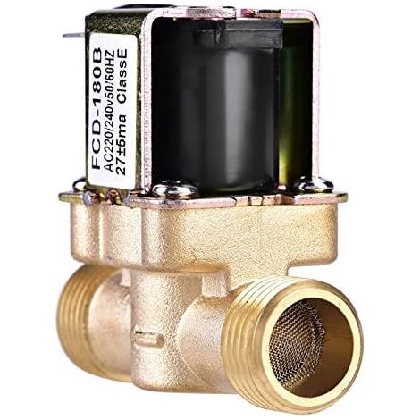 Électrovanne à 4 points 220V en laiton anti-corrosion Régulation pression, débit constant, anti-combustion sèche, sans énergie, irrigation et plomberie (1/5)