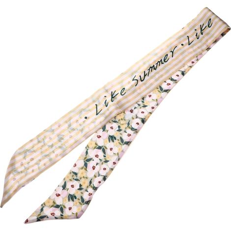 Yellow Satin Hair Scarf, Flower Headband for Women (1/5)