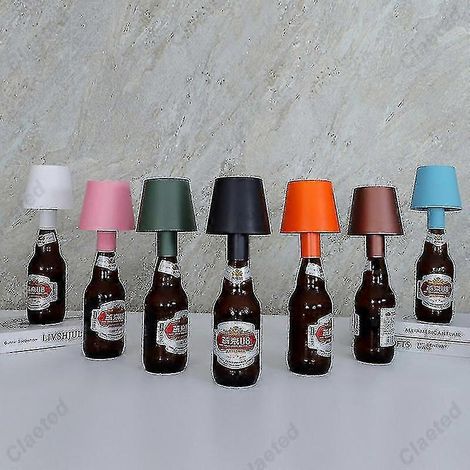 Lampe LED rechargeable pour bouteille de vin avec tête amovible, idéale pour créer une ambiance chaleureuse dans un bar, un café ou à la maison. Parfaite comme veilleuse ou lampe décorative. (1/5)