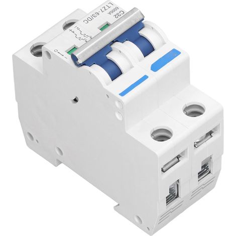 Disjoncteur miniature CC bipolaire 1000 V 32 A pour montage sur rail DIN, sectionneur/interrupteur de système photovoltaïque (1/5)