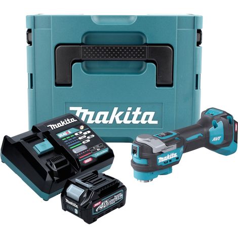 Makita TM 001 GD101 Herramienta multifunción sin cable 40 V máx. Starlock Max Brushless + 1x batería recargable 2,5 Ah + cargador + Makpac