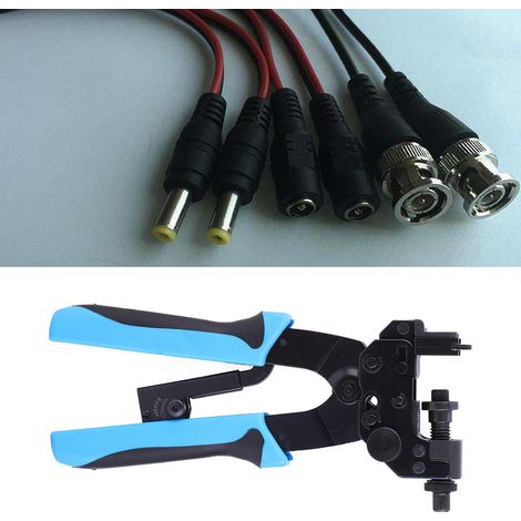 Pince à sertir à compression pour bornes BNC et RCA, pince à sertir réglable pour câbles réseau coaxiaux et BNC (1/5)